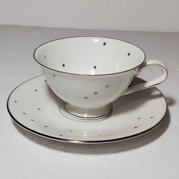 Heinrich Teacup and Saucer Atomic Star Selb Bavaria Germany Vintage - Picture 2 of 8